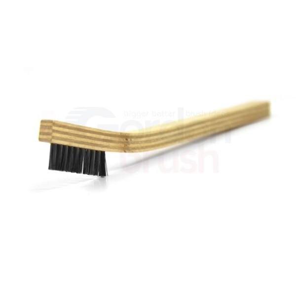 3x20 Row Anti-Static Hog Bristle Narrow Curved Plywood Handle, PK12